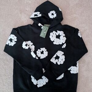 Black Denim Tear Hoodie Size Mens Medium